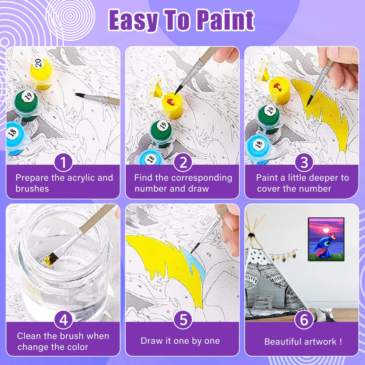 FILASLFT Paint by Numbers for Adults, Adults Paint by Number Kits on Canvas, Oil Painting for Beginner,Suitable for Office, Home, Wall Decoration and Gifts 16x20 Inches. FILASLFT