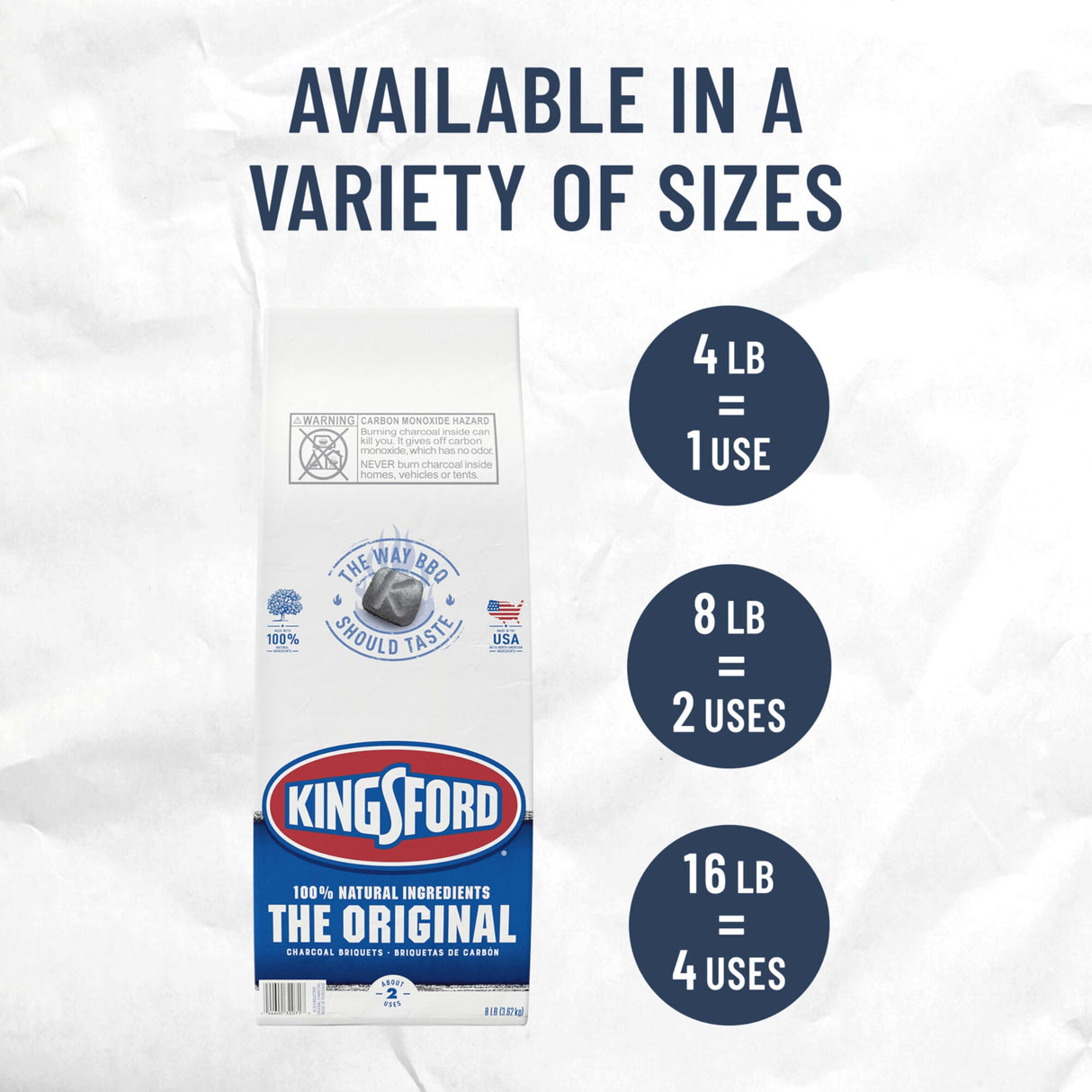 Kingsford Original Charcoal Briquettes, BBQ Charcoal for Grilling, 16 Pounds (Package May Vary) Kingsford