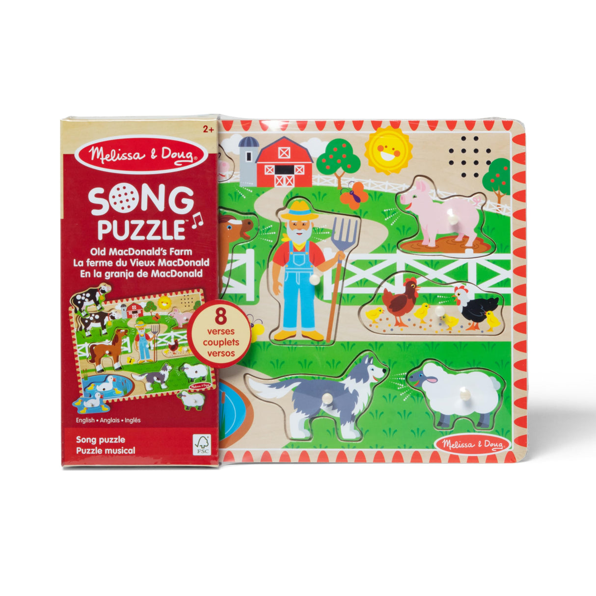 Melissa & Doug Old MacDonald's Farm Sound Puzzle - Farm Animal Toys, Sound Puzzles For Toddlers And Kids Ages 2+ Melissa & Doug
