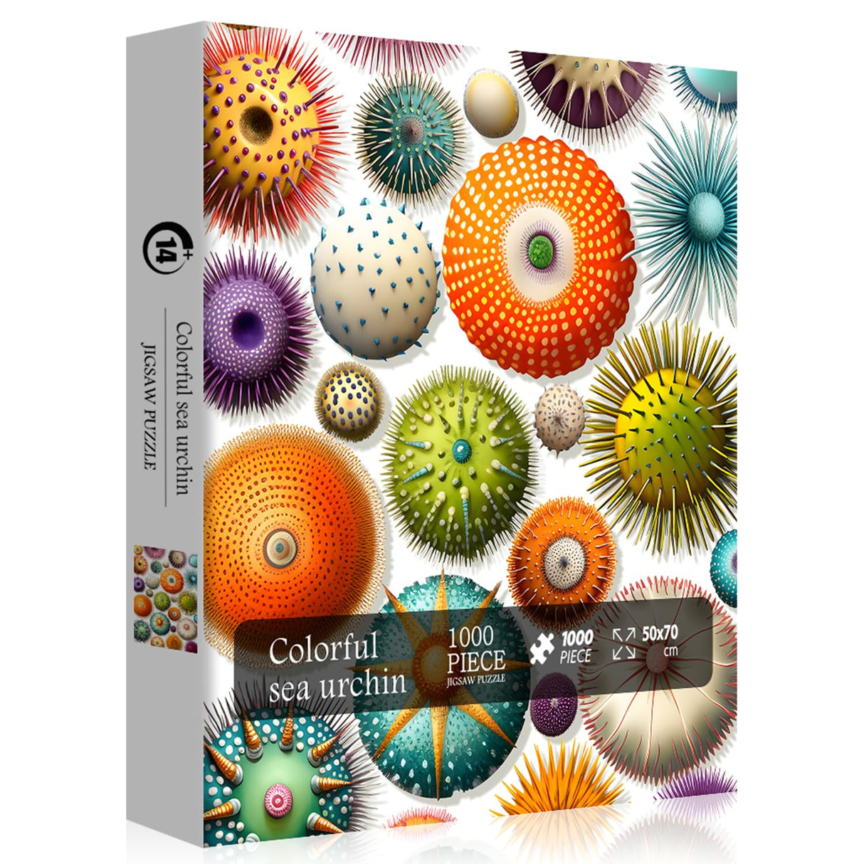 PICKFORU Colorful Sea Urchin Puzzles for Adults 1000 Pieces, Ocean Beach Puzzle, Challenging Puzzles for Adults, Nature Hard Jigsaw Puzzles PICKFORU