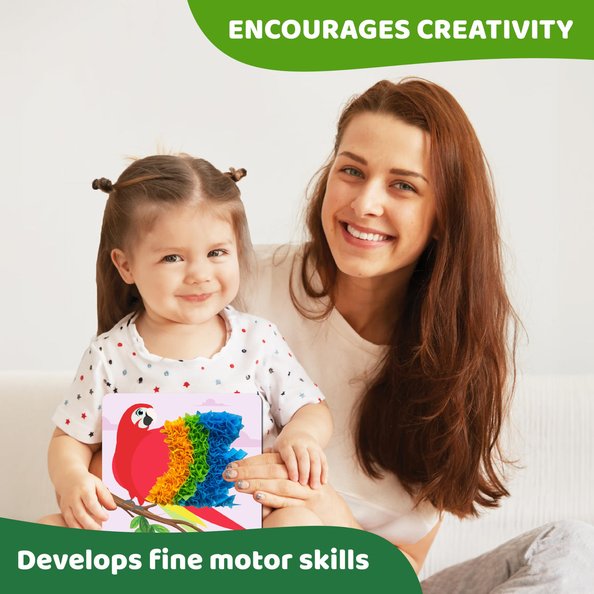 jackinthebox Poke Poke Art – Animals Theme Like Tortoise, Snail, Lion, Owl, Macaw, Butterfly, Mess-Free Sewing Art for Kids, Great Gift for Children, Toys for Girls and Boys Ages 4 5 6 7 8 jackinthebox