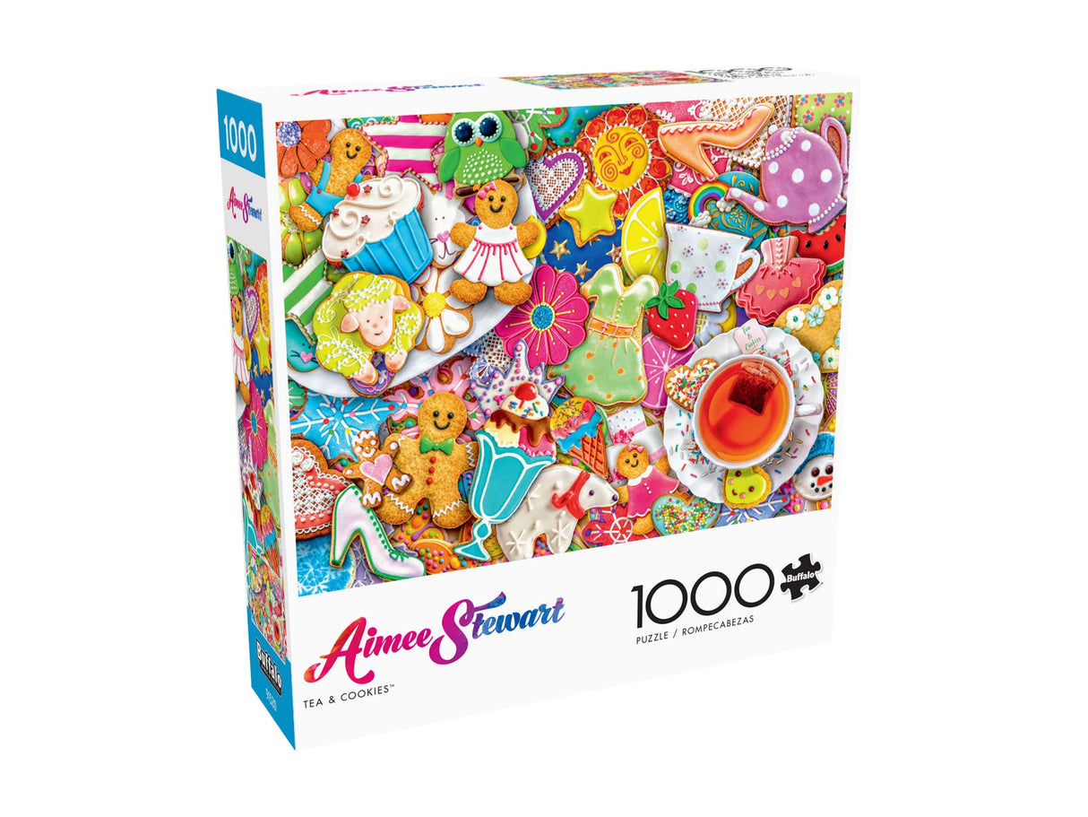 Buffalo Games - Aimee Stewart - Tea and Cookies - 1000 Piece Jigsaw Puzzle for Adults -Challenging Puzzle Perfect for Game Nights - Finished Size is 26.75 x 19.75 Buffalo Games