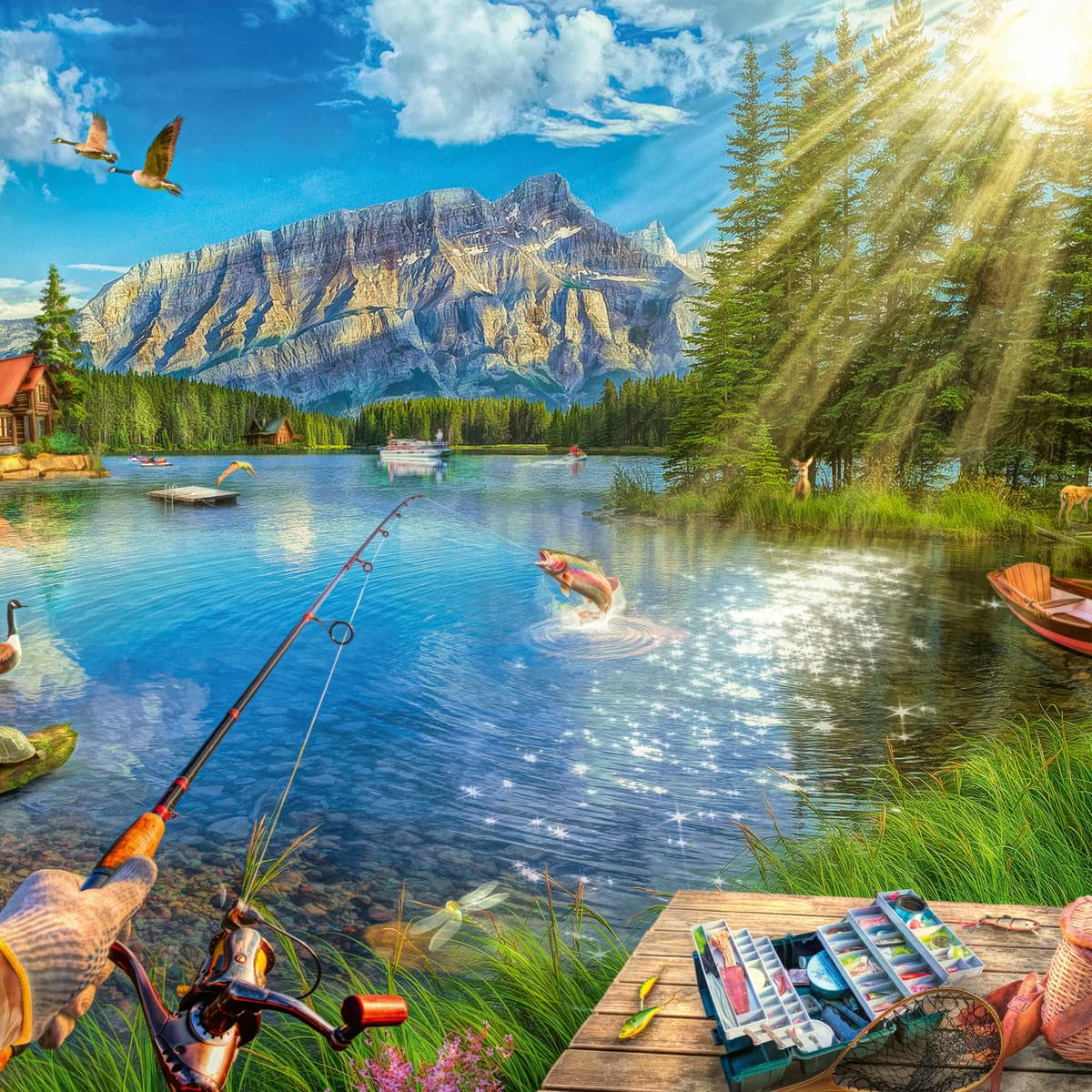 Ravensburger puzzle-Summer lake house 200(XL) pc
