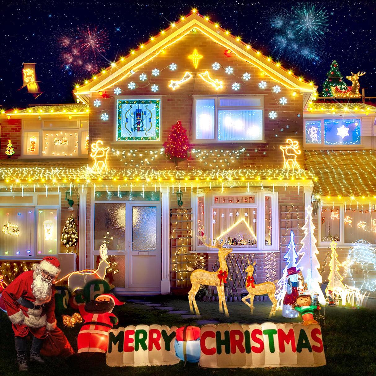 Heceltt Christmas Lights Outdoor, 394FT 1000LED Christmas Lights with 8 Modes and Timer Memory Function Christmas String Lights Waterproof Plug in for Xmas Tree Wedding Party Holiday Decor Heceltt