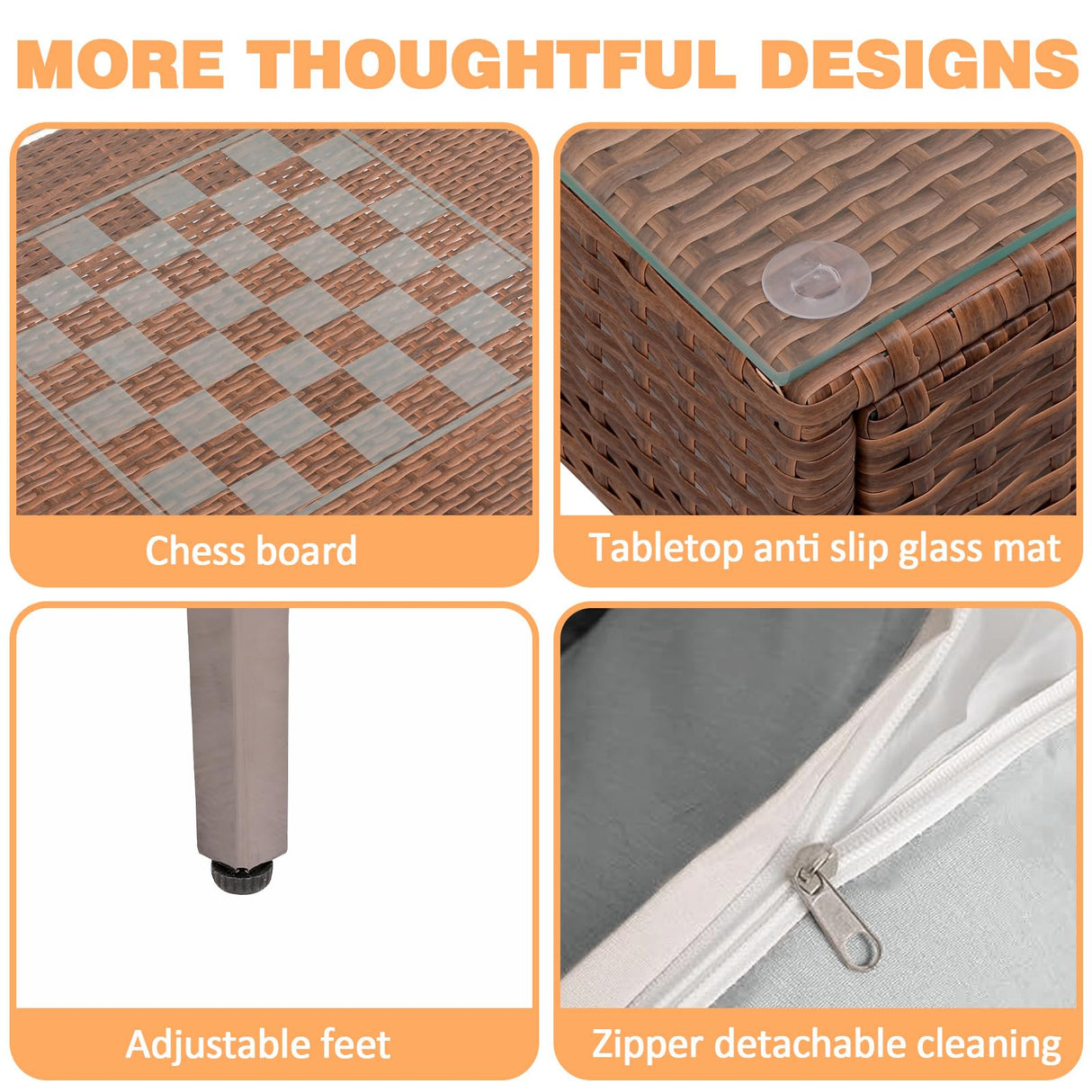 OPENAIRCOMFORT Outdoor Patio Furniture Sets, Patio Furniture Set 7 Pieces Conversation Sets, Outdoor Sectional Sofa, All-Weather PE Rattan Modular Sofa for Porch, Deck, Garden, Gray OPENAIRCOMFORT