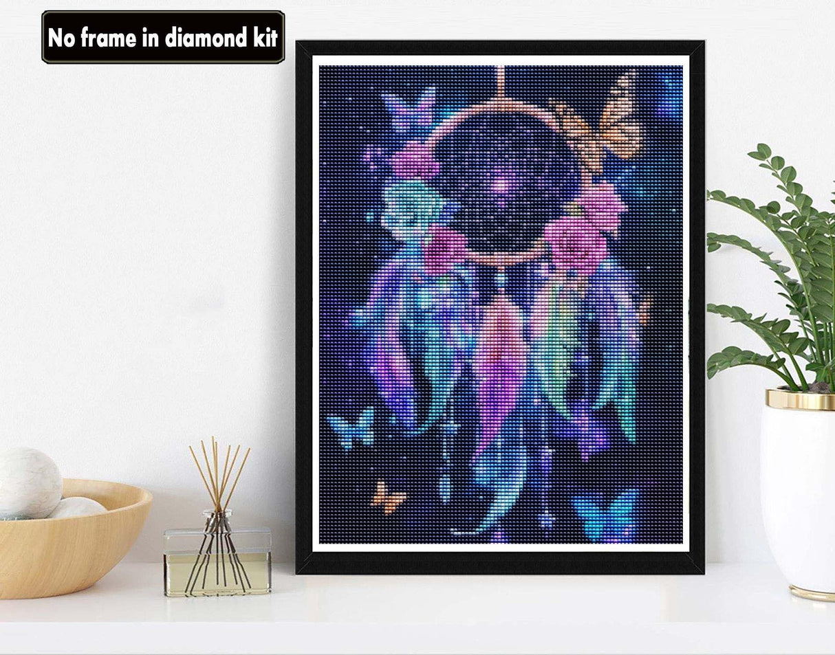 VAIIEYO 5D DIY Diamond Art Kits for Adults Dream Catcher, Diamond Painting Flower, Paint by Numbers Full Drill Round Rhinestone Craft Canvas for Home Wall Decor Gift 12x16 inch-16 VAIIEYO