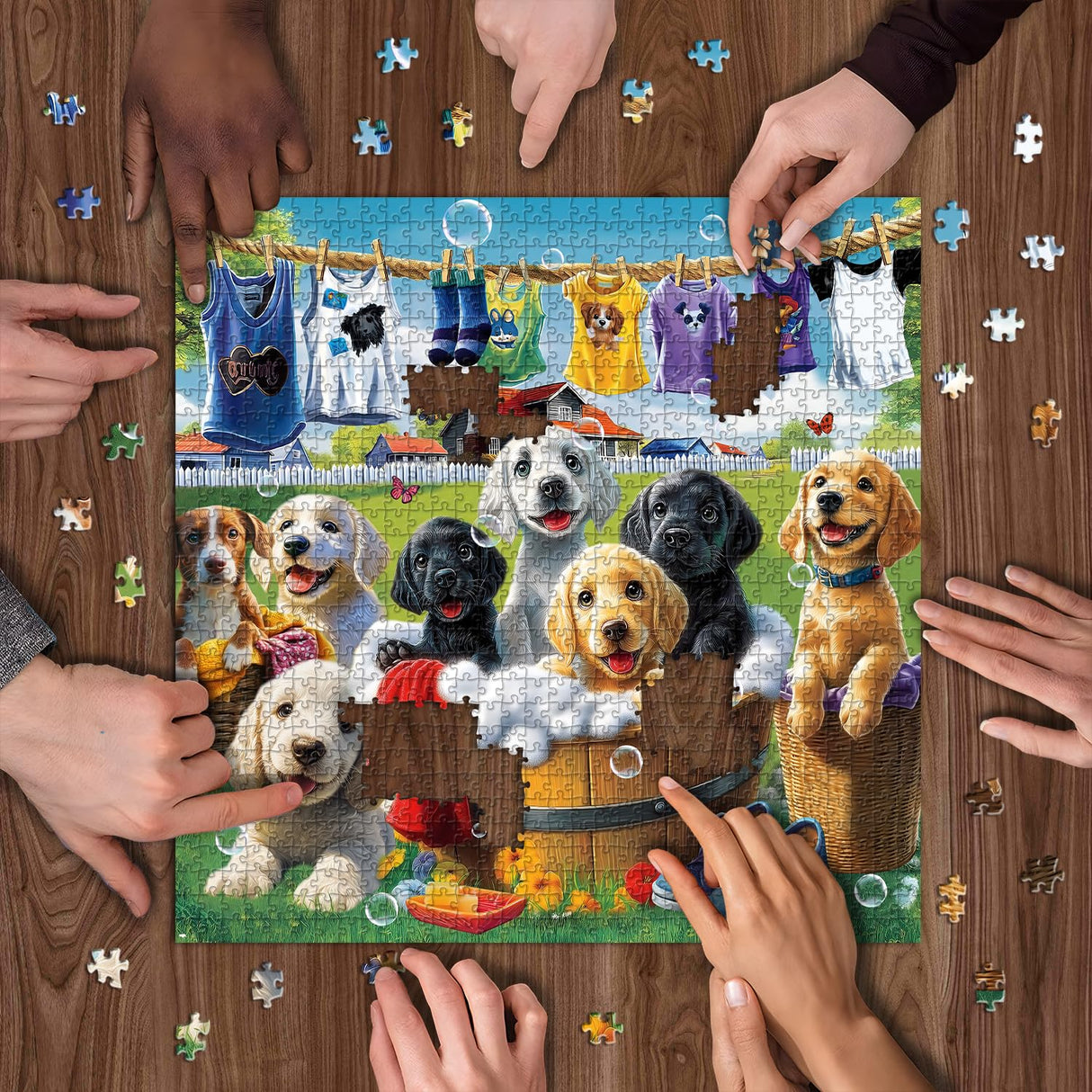 PICKFORU Dog Puzzles for Adults 1000 Pieces, Funny Animals Jigsaw Puzzles Golden Retriever, Difficult Puppy Puzzle as Wall Decor PICKFORU