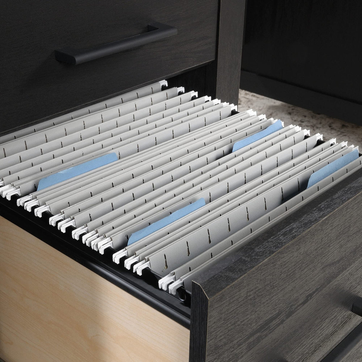 Sauder® Summit Station 66" W Executive Computer Desk, Raven Oak Sauder