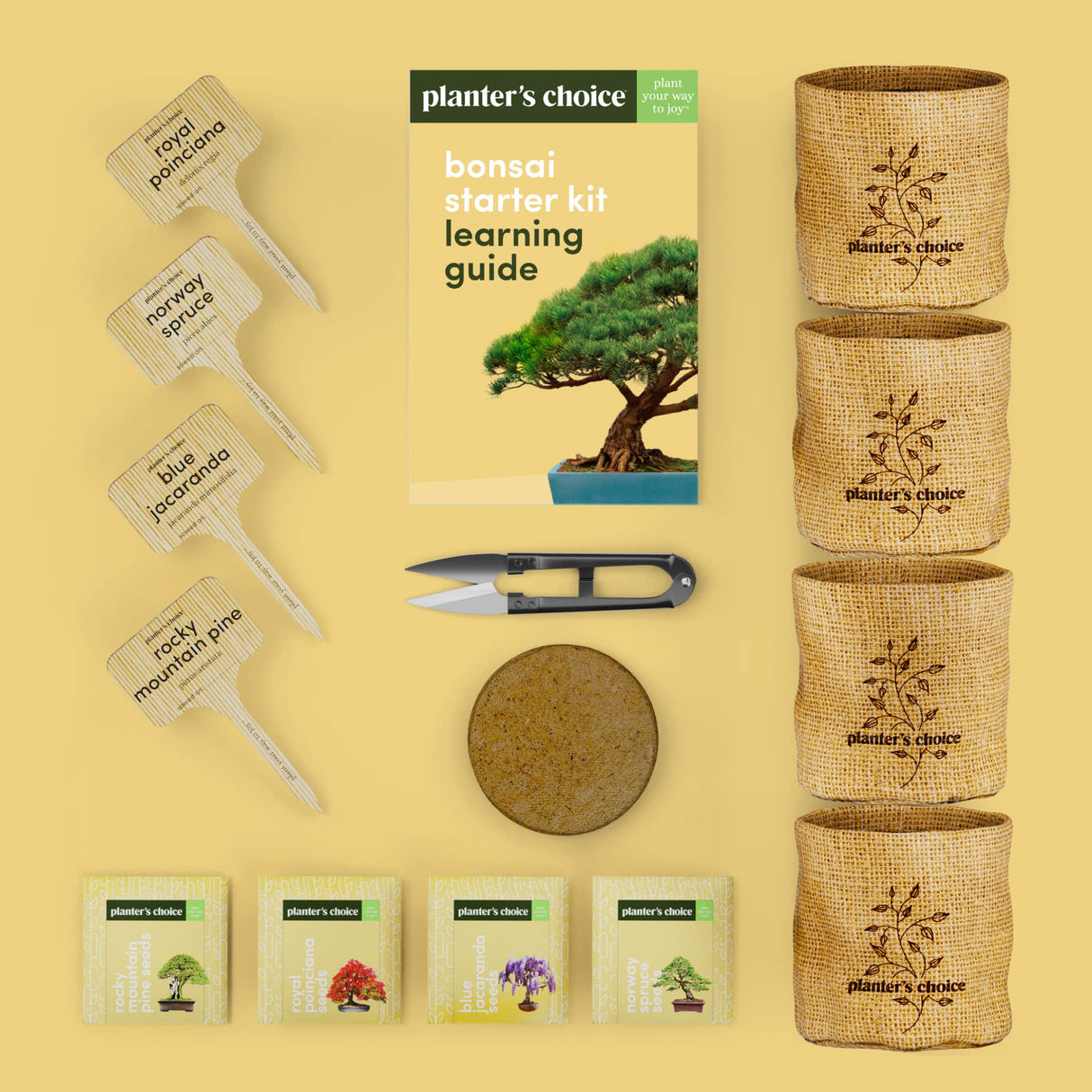 Bonsai Starter Kit - Gardening Easter Gift for Women & Men - Bonsai Tree Growing Garden Crafts Hobby Kits for Adults, Unique DIY Hobbies for Plant Lovers - Unusual Christmas Gifts Ideas Planters' Choice