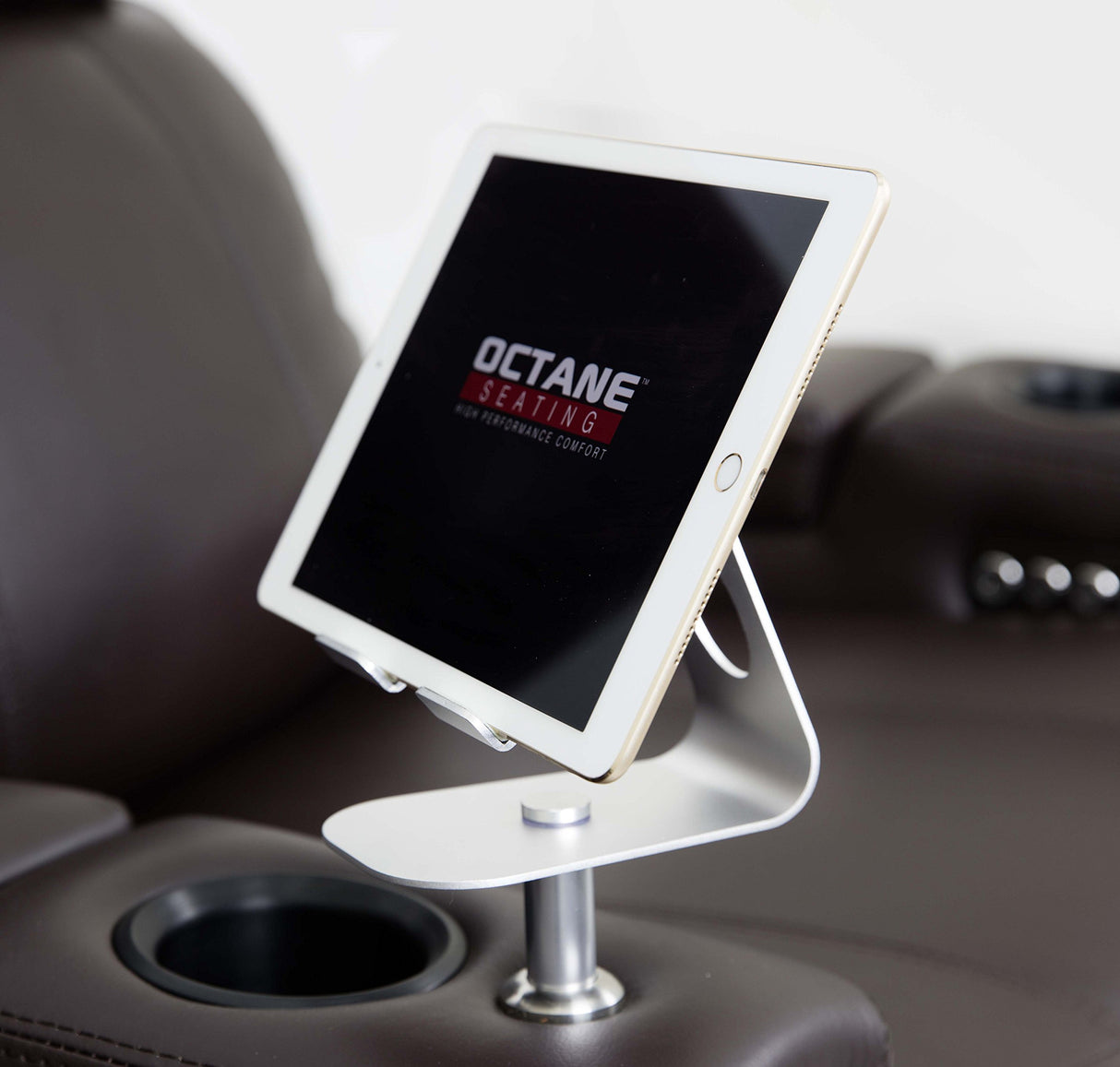 Octane Seating Turbo XL700 Home Theater Power Recline - Lighted Cup Holders & Baserail - Row 4 Curved - Storage Arms - Memory Foam Octane Seating