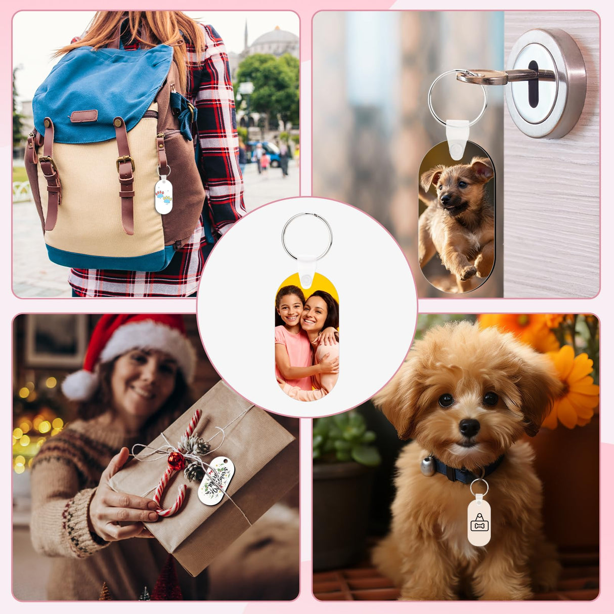 Guiqulai 300 Pcs Sublimation Keychain Blanks Bulk Double Side Heat Transfer Sublimation MDF Blank Set with Keychain Rings & Jump Rings,Heat Transfer Keychain Blank Board for DIY Crafts(Oval) Guiqulai