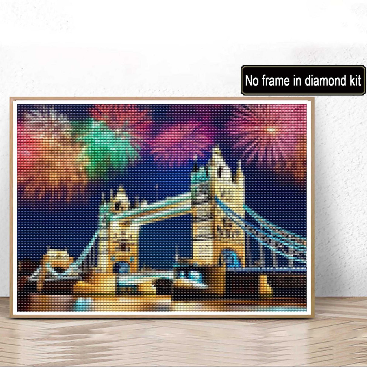 Kaliosy 5D Diamond Art Painting Kits for Adult London Bridge by Number Kits, Paint with Diamonds Art Fireworks Landscape DIY Full Drill, Crystal Craft Cross Stitch Embroidery Decoration 12x16inch Kaliosy