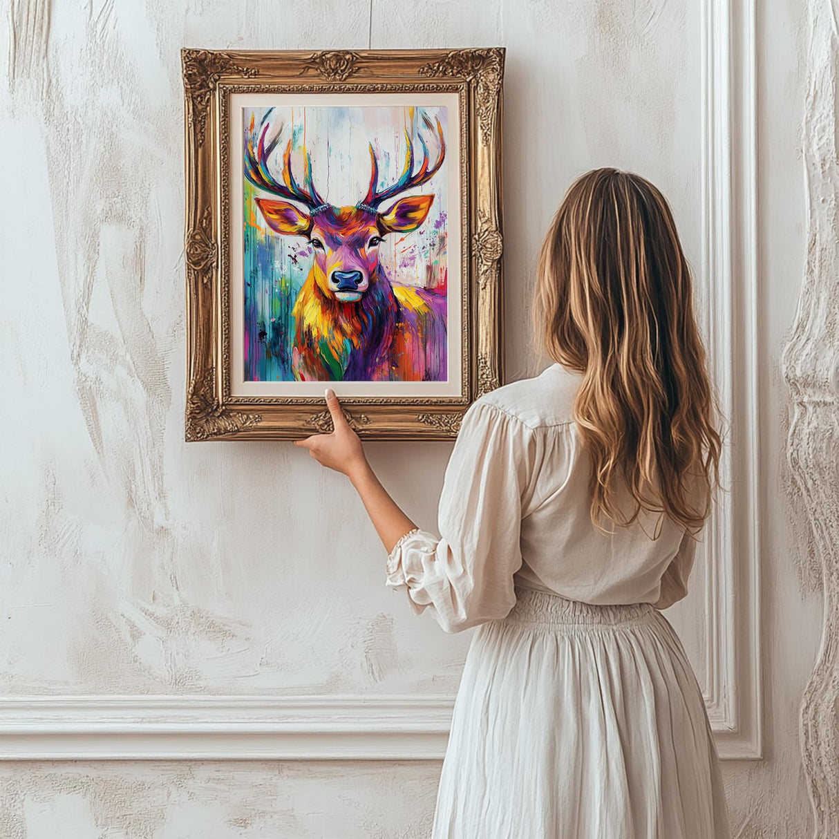 Deer Diamond Art Painting Kits for Adults Beginners, 5D Elk Diamond Dot Art Kit, Full Round Drills Animal Gem Art Paint by Diamonds,Moose DIY Crafts for Home12 x 16 Inches DIYDECORFUN