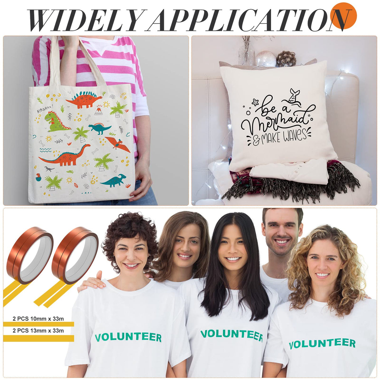 7 Pcs Heat Tape Dispenser Sublimation Set Tape Roll Dispenser with Weighted Nonskid Base and 4 Pieces Heat Transfer Tapes 2 Pieces Heat Resistant Gloves Heat Resistant Silicone Gloves (Black) CHENGU