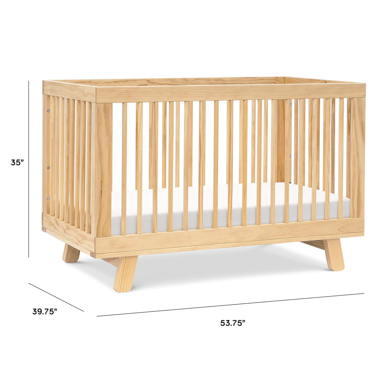 Babyletto Hudson 3-in-1 Convertible Baby Crib with Toddler Bed & Daybed Conversion - Easy to Assemble - GREENGUARD Gold Certified w/ 4 Adjustable Mattress Heights - Natural babyletto