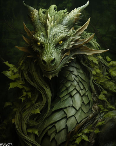 WUIVCTR Paint by Numbers Dragon for Adults, Acrylic Oil Painting by Numbers Kits for Beginner with Paintbrushes Brushes Art Crafts Canvas for Home Decor 16x20 inch