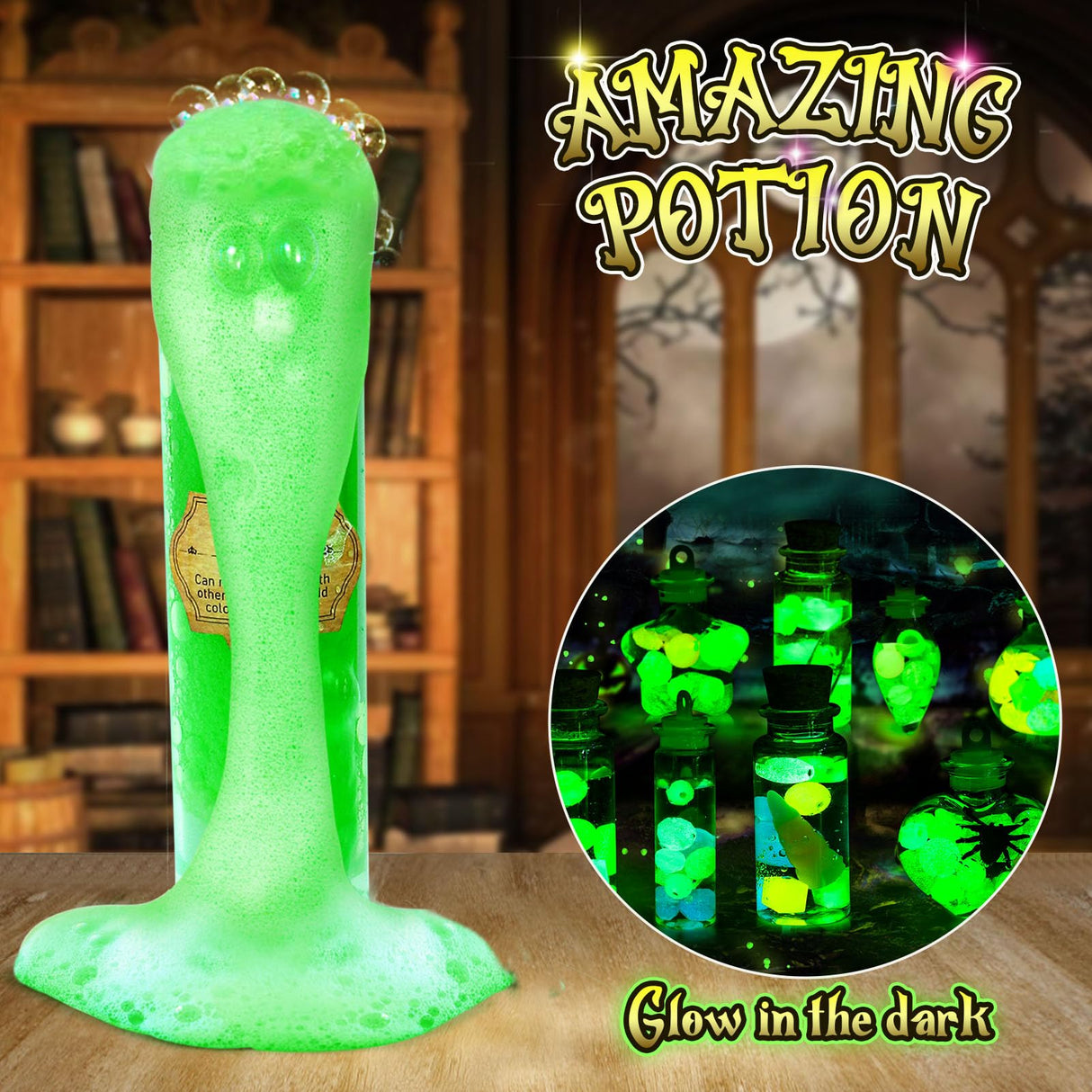 B Bascolor Potion Kits for Kids Girls Toys, 20 Magic Themed Witch Mix Potion Bottles/Cauldron/Magic Carry Case, Kids Potion Making Kit, Halloween Christmas Birthday gifts for girls kid age 6 7 8-10-12 B Bascolor