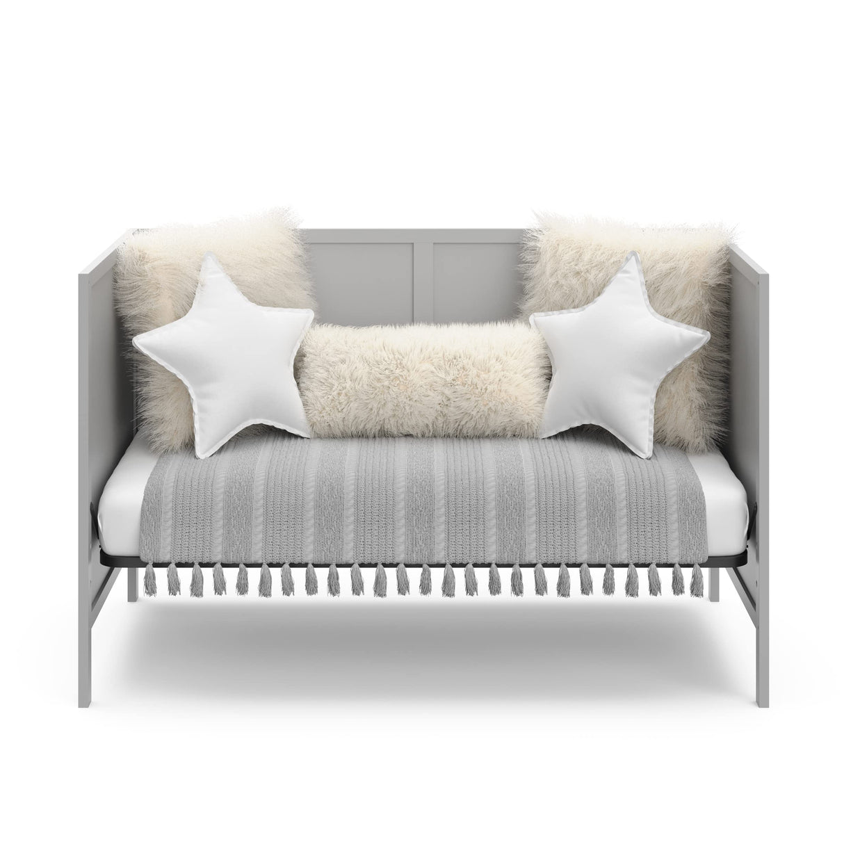 Graco Theo 3-in-1 Convertible Crib (Pebble Gray) - GREENGUARD Gold Certified, Converts to Toddler Bed & Daybed, Fits Standard Full-Size Crib Mattress, 4 Adjustable Mattress Heights Graco