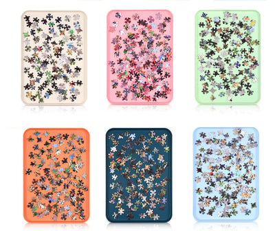 Puzzle Sorting Trays - 12.2"x9.4" Durable Opaque Organizer Trays, 6-Color Set, Thickened PP Storage forLego, Crafts & Board Games (6-Pack)