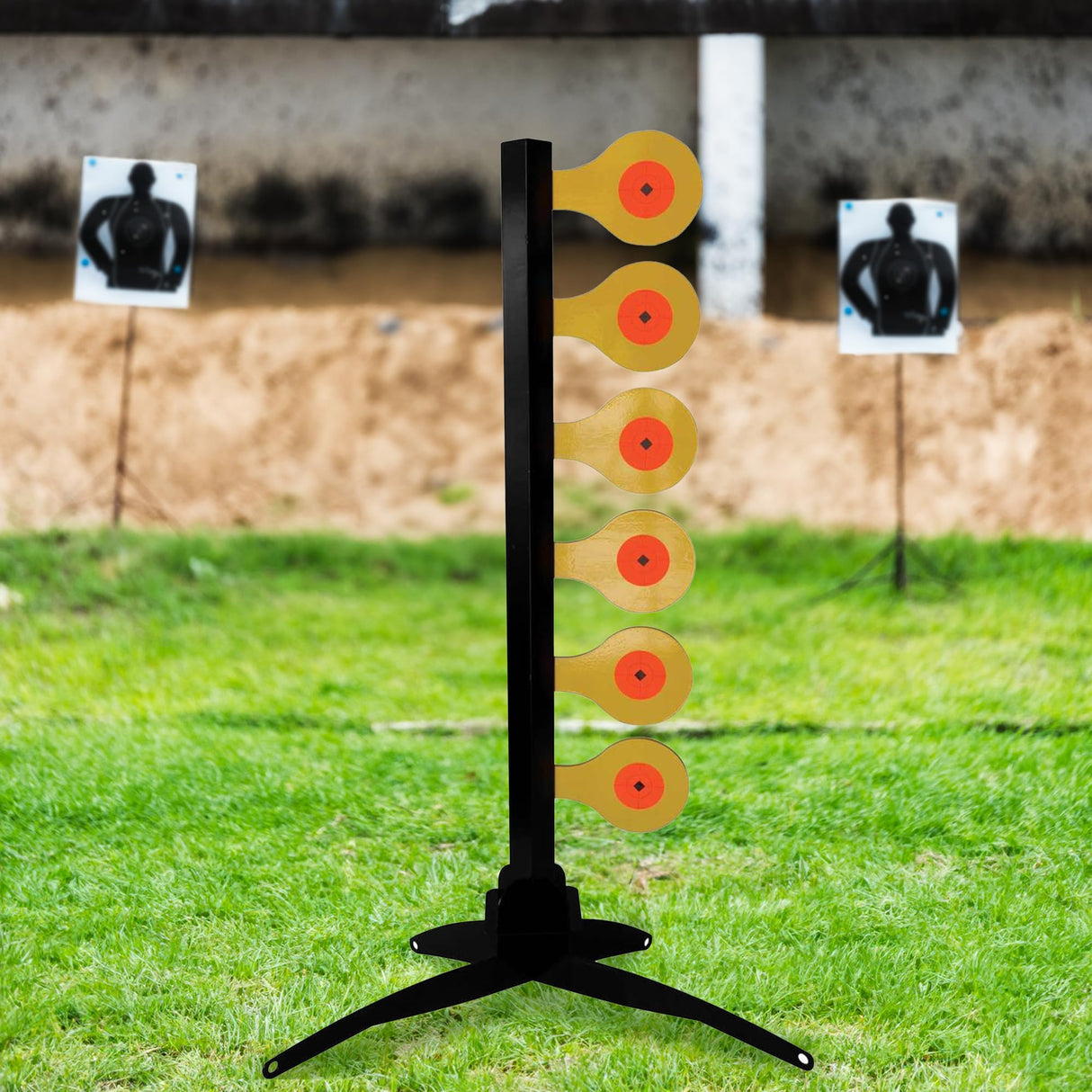 Birchwood Casey World of Targets Dueling Tree Shooting Sports Competition Handgun AR500 Yellow Steel Paddles Target Birchwood Casey