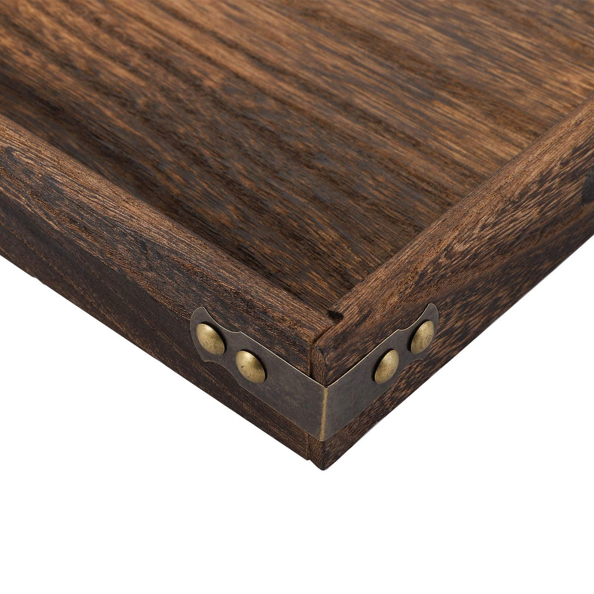 TOPZEA 3 Pack Rustic Wood Serving Tray with Handle, Farmhouse Wooden Coffee Table Tray Rectangular Kitchen Food Breakfast Tray Decorative Ottoman Tray for Coffee, Tea, Table Centerpieces Decor TOPZEA