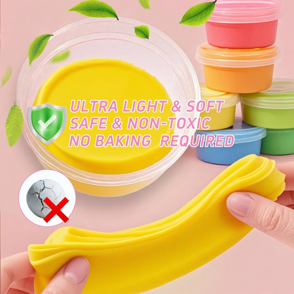 Clay Flower Craft Kit for Kids - Make Your Own DIY Air Dry Bouquet Making Set, Arrange & Create Personalized Art, Perfect Arts & Crafts Gift for Kids, Non-Toxic Modeling Clay with Tools & Guide NOONEAU