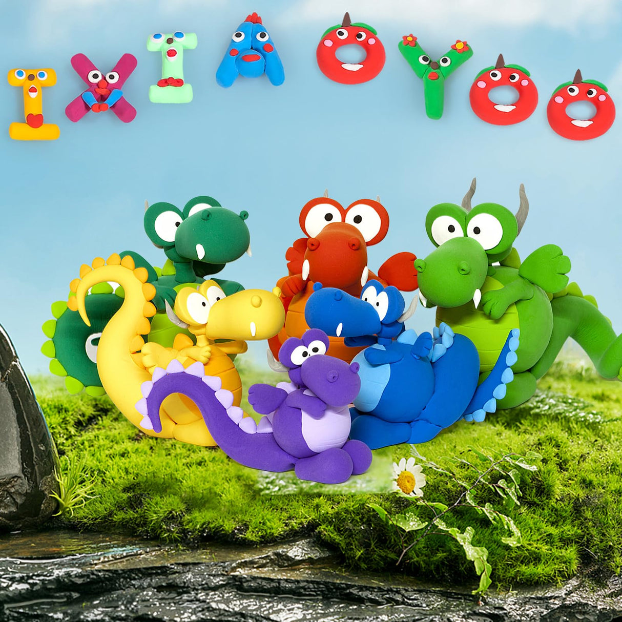 Ixiaoyoo Air Dry Clay, Modelling Clay for Kids, 30 Colors DIY Molding Magic Clay for with Tools, Soft & Non-Sticky, Toys Gifts for Age 3 4 5 6 7 8+ Years Old Boys Girls Kids Ixiaoyoo