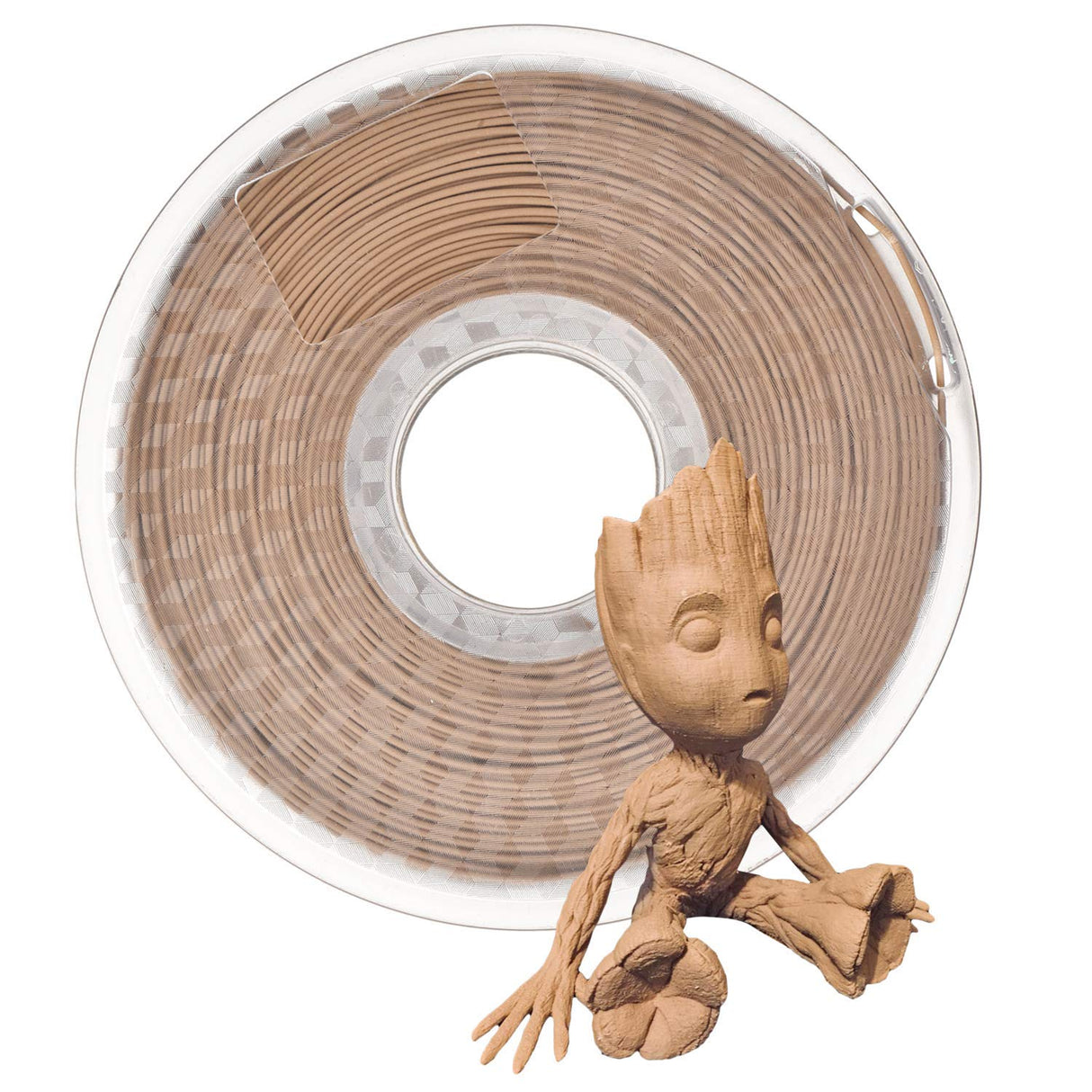 iSANMATE Wood Filament 1.75mm, PLA+ Wood Filament 1.75mm, 3D Printer Filament 1kg/Spool (Update 20% Real Wood Fiber) iSANMATE