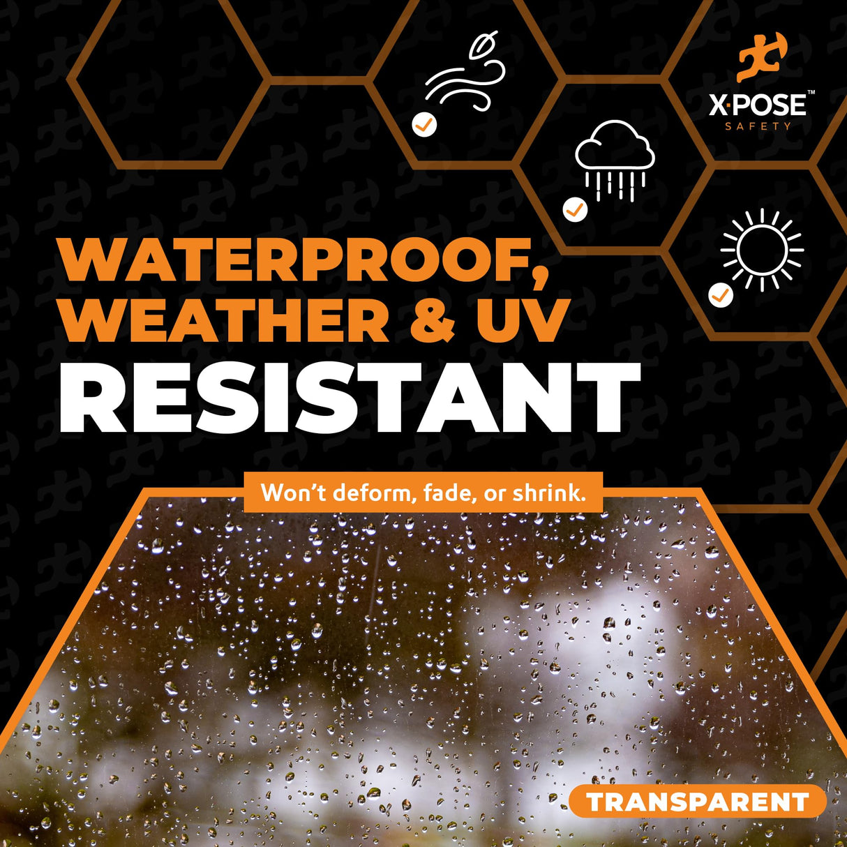 8' x 14' Clear Vinyl Tarp - Super Heavy Duty 20 Mil Transparent Waterproof PVC Tarpaulin with Brass Grommets - for Patio Enclosure, Camping, Outdoor Tent Cover, Porch Canopy - by Xpose Safety Xpose Safety
