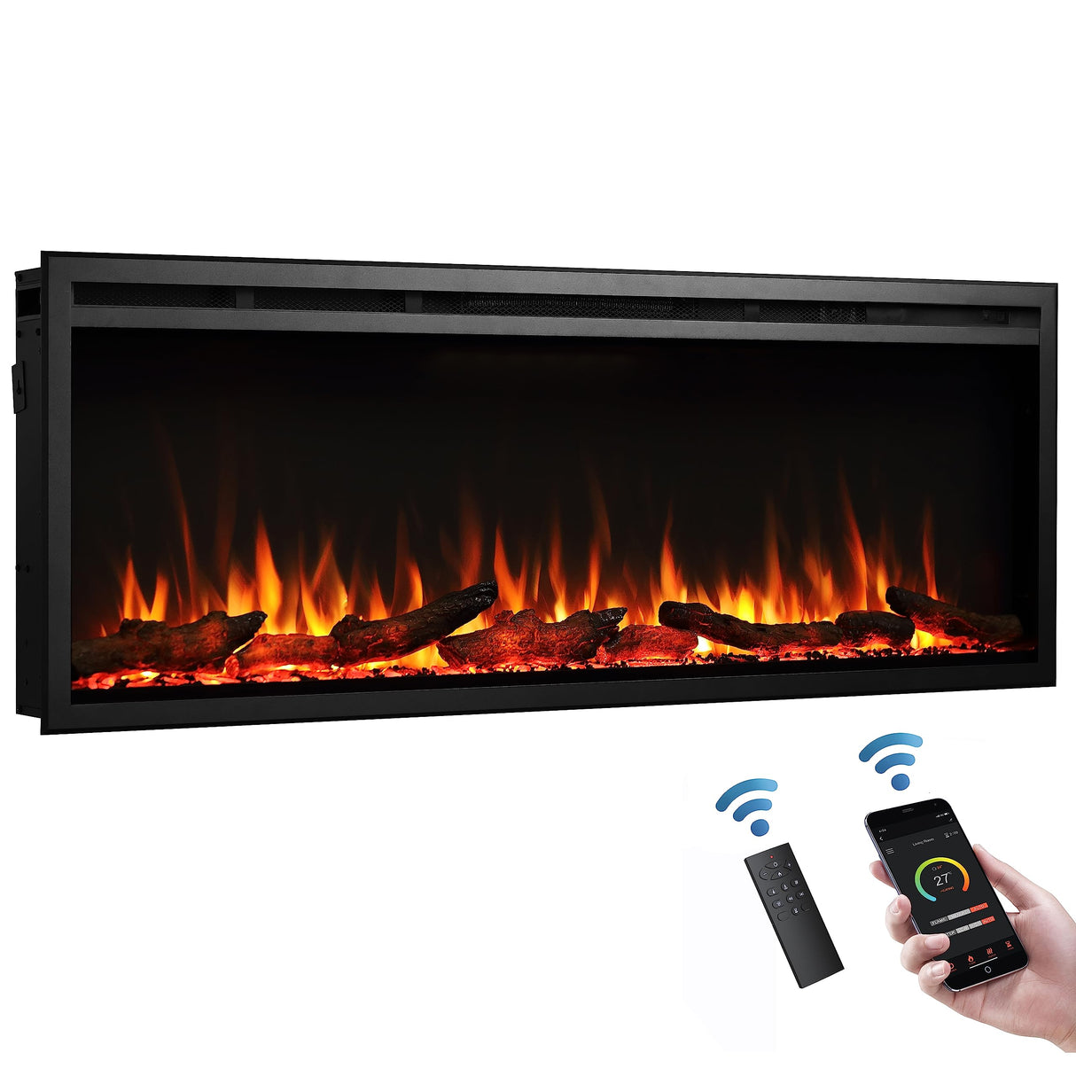 LegendFlame 50" W Austin in Wall Recessed & Wall Mounted Electric Fireplace (EF287A) Legend Flame