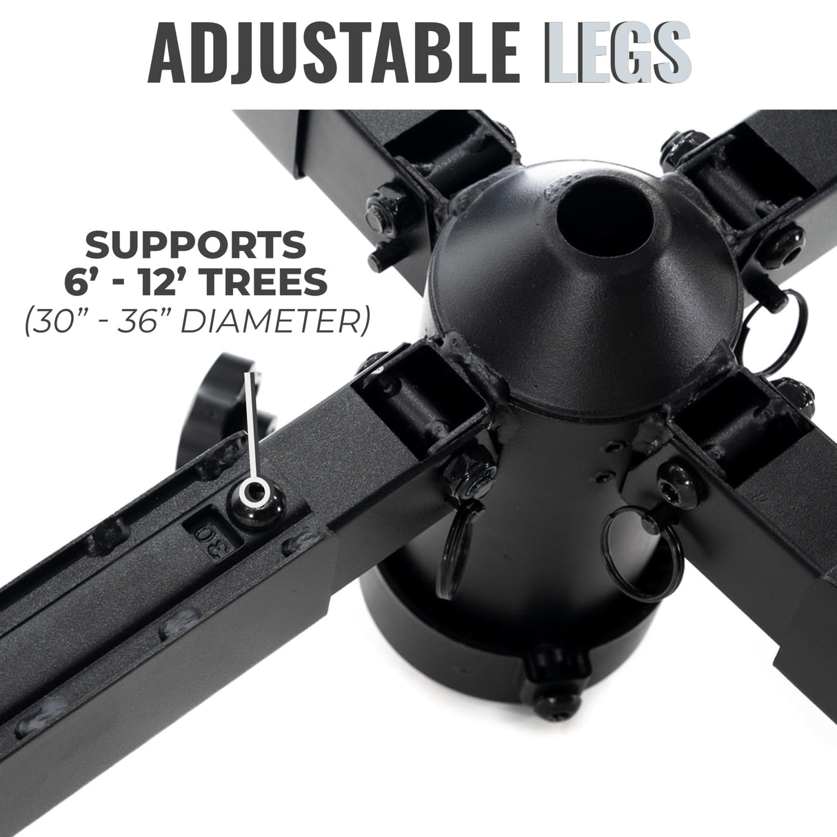 612 Vermont Universal Metal Rolling Artificial Christmas Tree Stand for Trees up to 12 Foot Tall, Locking Caster Wheels, TK-30019-CC-VT 612 Vermont