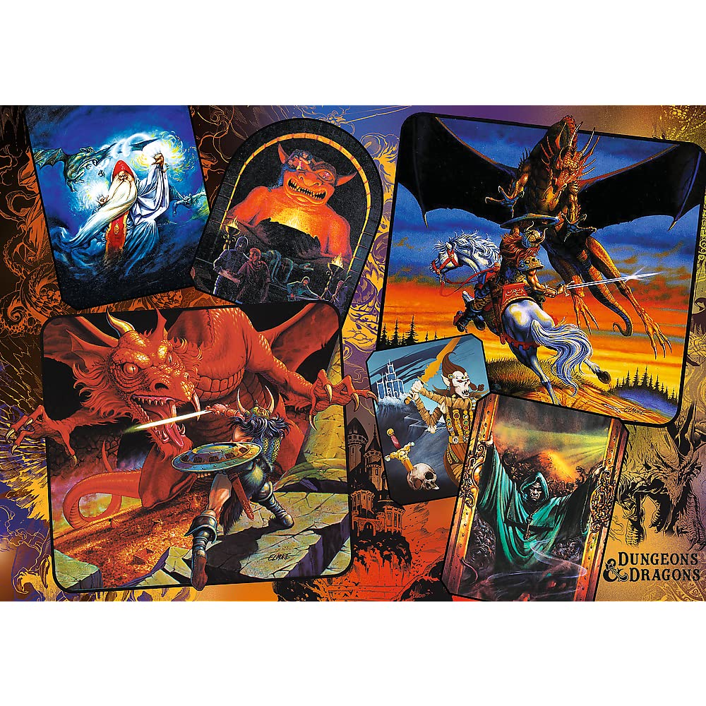 Trefl Dungeons & Dragons Prime 1000 Piece Jigsaw Puzzle The Origins of Dungeons & Dragons 27"x19" Puzzle for Fantasy and D&D Fans, DIY, Creative Fun, Puzzle for Adults and Children from 12 Years Old Trefl