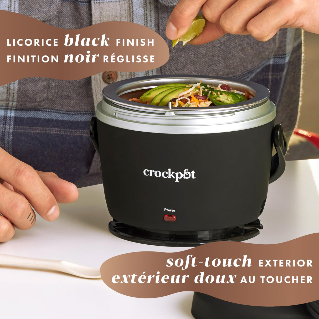 Crock-Pot Electric Lunch Box, Portable Food Warmer for On-the-Go, 20-Ounce (591 mL), Black Licorice Crock-Pot