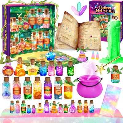 INNOCHEER Potion Kits for Kids Toys, Kids Potion Making Kit with Halloween Tablecloth, Birthday Toys for 6 7 8 9 10+ Year Old Girls