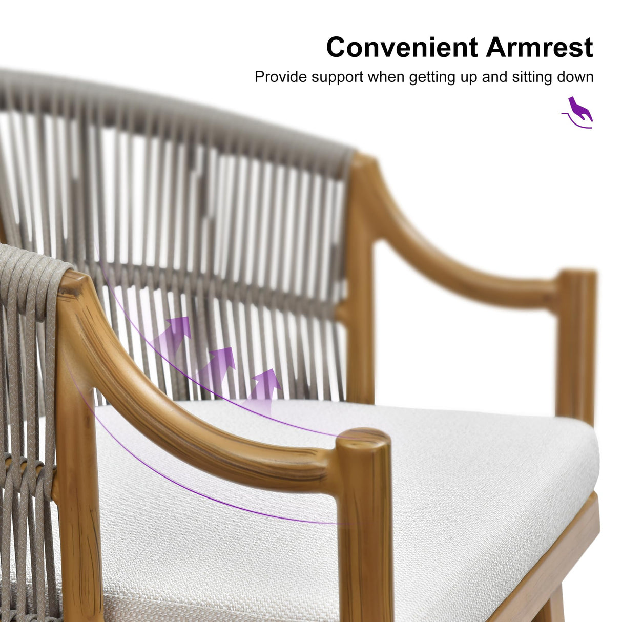 PURPLE LEAF 11 Pieces Outdoor Dining Set All Weather Wicker Patio Dining Set with Rectangular Aluminum Table and Modern Armrest Dining Chairs for Garden Deck Backyard Kitchen, Teak PURPLE LEAF