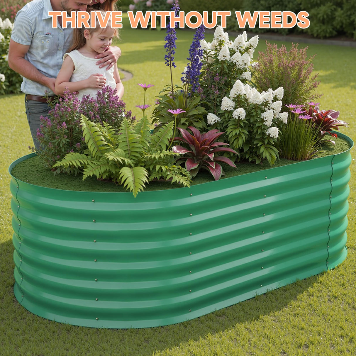 6x3x2ft Galvanized Raised Garden Bed Outdoor, 24" Tall Metal Planter Box for Flowers Herbs Vegetables, Rust-Resistant Raised Garden Beds for Gardening, Easy Assembly Outdoor Garden Box & Planters Garvee