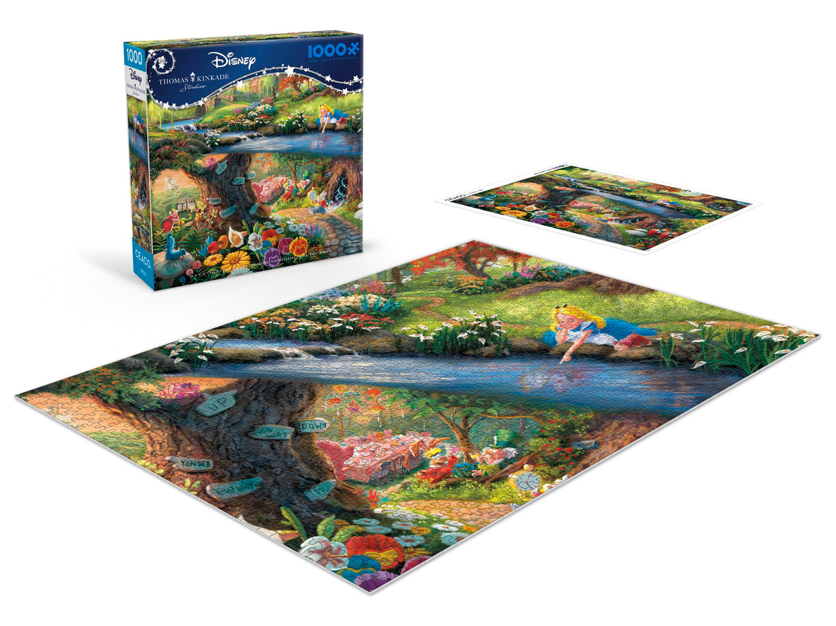 Ceaco - Disney - Thomas Kinkade - Alice in Wonderland - 1000 Piece Jigsaw Puzzle Ceaco