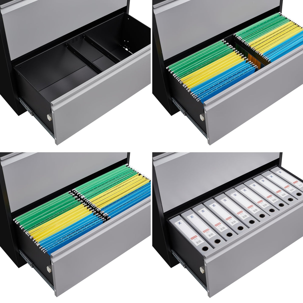 SISESOL Metal Storage Cabinet with Drawers, 71" File Cabinets for Home Office, Locking Steel Storage Cabinet with Doors and Shelves for Home, Office, Warehouse, Garage, School (Gray, 2 Drawers) SISESOL