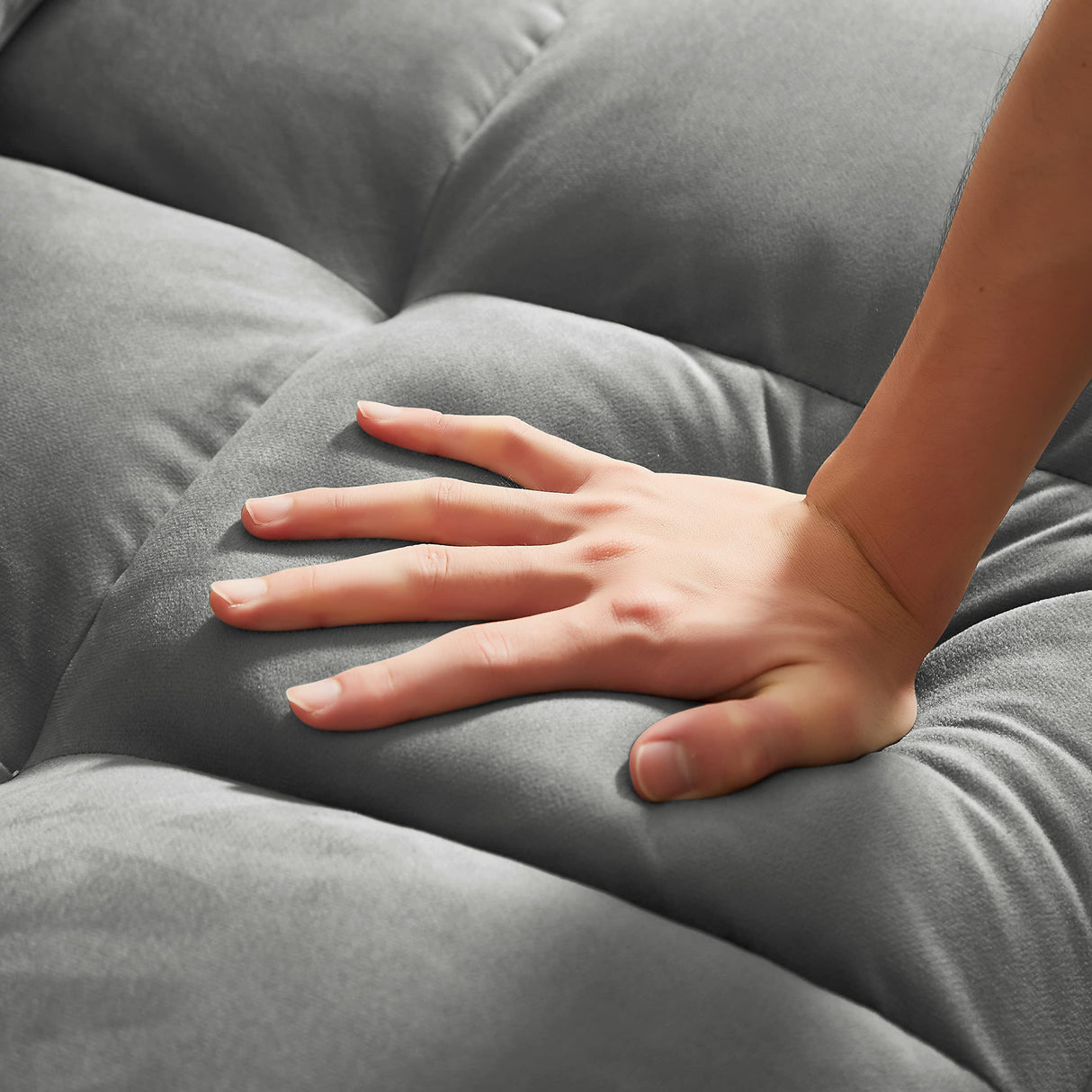 Alberobelo Convertible Sleeper Sofa Bed, Modern Chenille 3-in-1 Futon Couch Pullout Bed with Adjustable Backrest, Storage Pockets and Toss Pillows, Sofa Bed Couch for Living Room, Bedroom, Gray Alberobelo