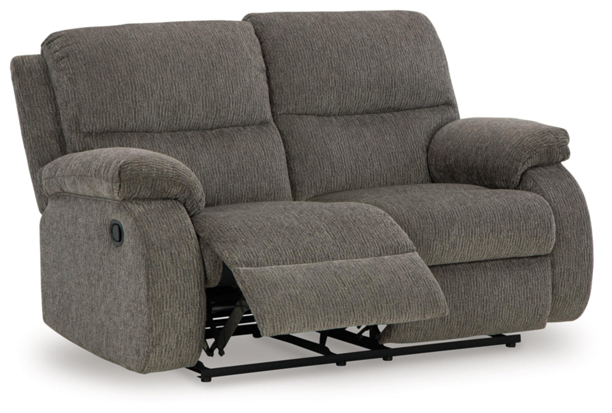 Signature Design by Ashley Scranto Contemporary Manual Reclining Loveseat, Gray Signature Design by Ashley
