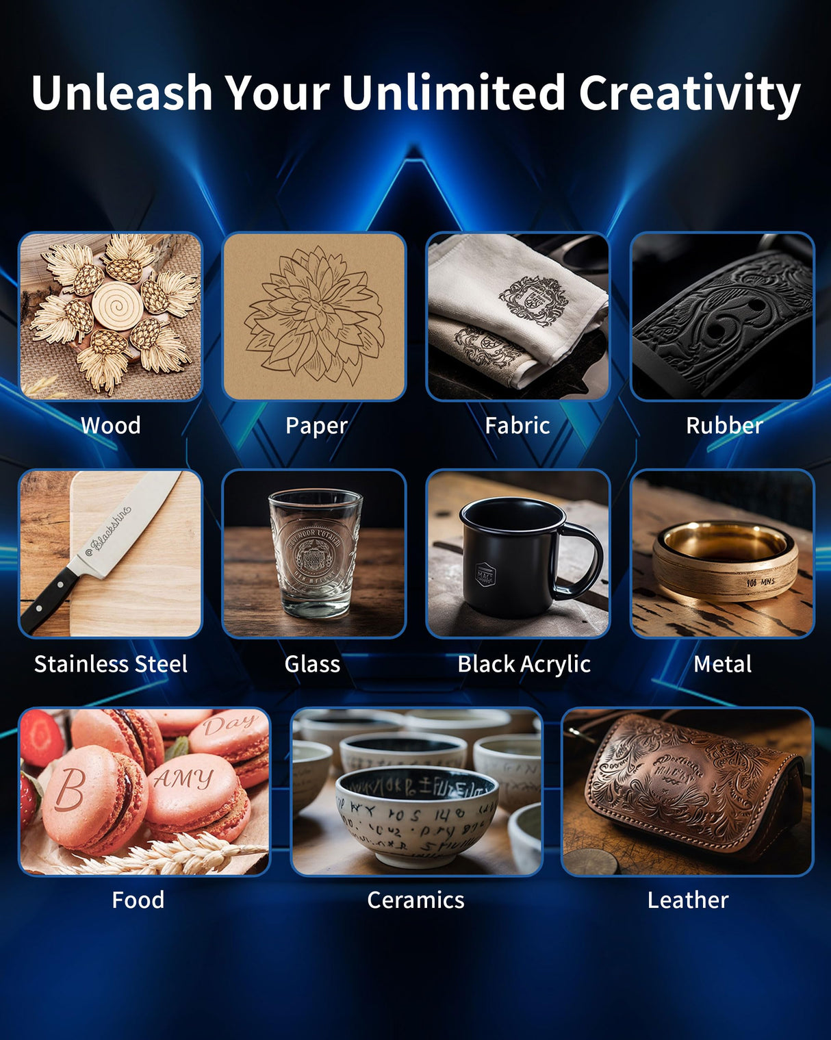 Diode Laser Engraver with Automatic Air Assist for Engraver on Glass Cup Rings, 24mw Laser Cutter for Cutting 25 mnBoards, Suitable for Wood and Metal, Paper, Acrylic, Glass, Leather ALLADINBOX