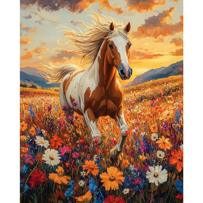obterie Horse Paint by Numbers Kit for Adults Beginner Animals Oil Painting Kit Adult Paint by Number Kits on Canvas DIY Painting for Beginners Art by Numbers for Gifts Home Wall Decor 16x20 Inch