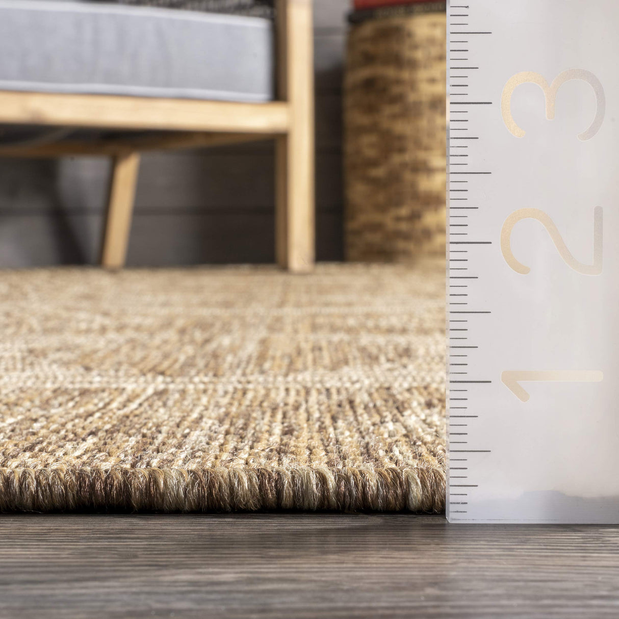 nuLOOM 4x6 Outdoor/Indoor Ranya Tribal Area Rug, Light Brown, Geometric Design, Stain Resistant, Highly Durable, For Patio, Balcony, Bedroom, Dining Room, Living Room, Bathroom nuLOOM