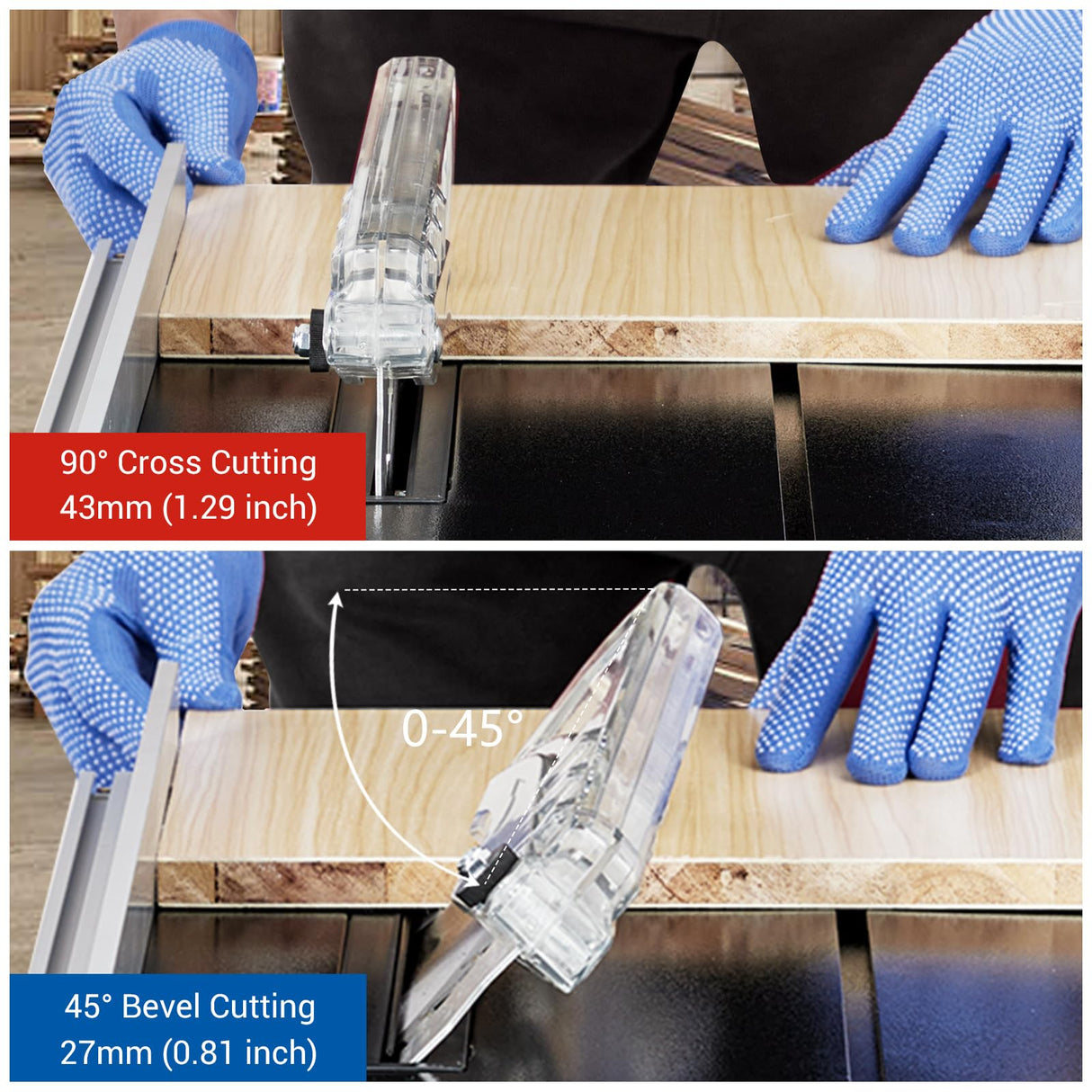 GarveeTech Table Saw for Jobsite, 8-Inch 6.7-Amp Copper Motor, Cutting Speed Up to 3576RPM, 24T Blade,Compact Portable Table Saw Kit With Sliding Miter Gauge, for Diy Woodworking, Orange GarveeTech