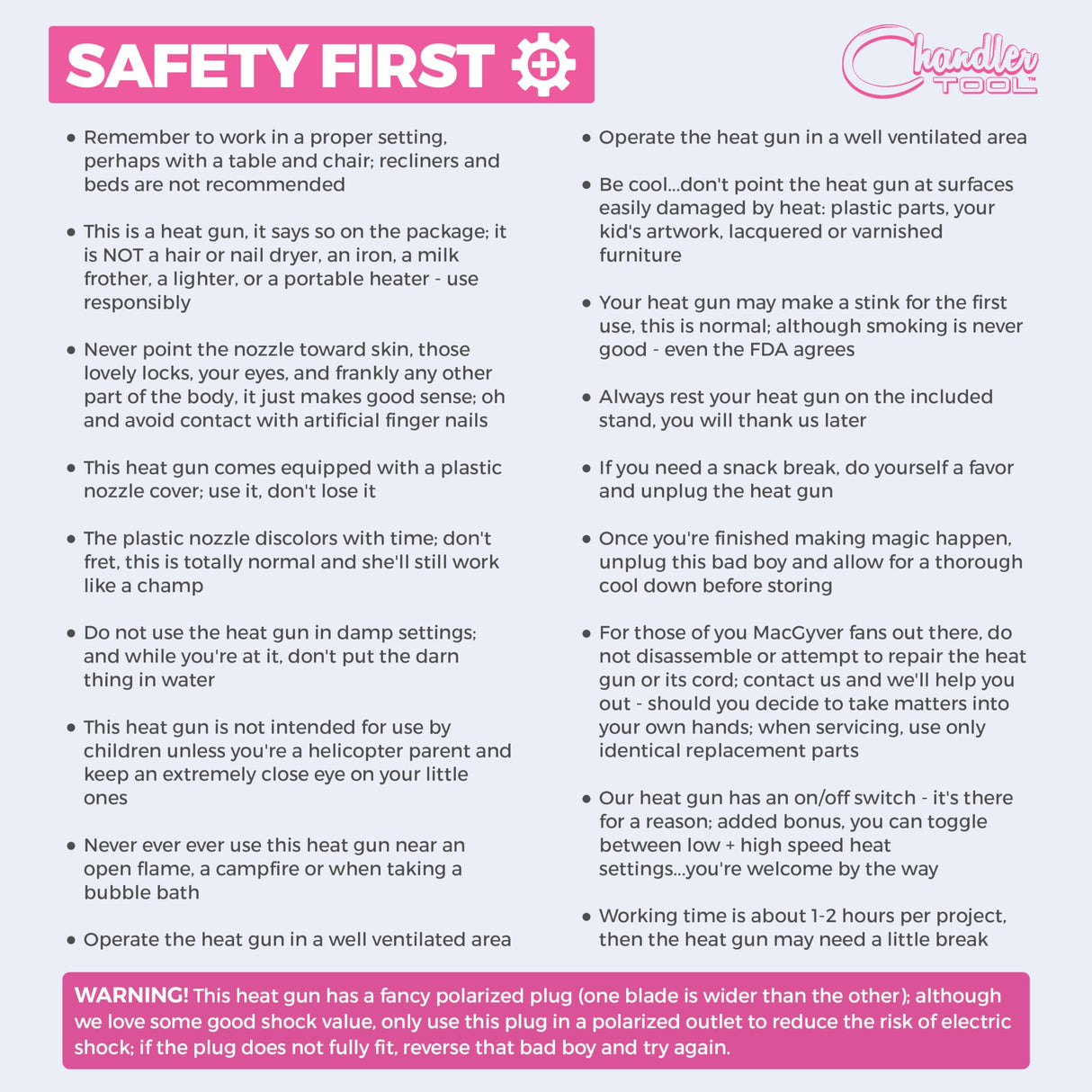 Heat Gun for Crafting, Mini Dual Temp Hot Air Gun Tool for Epoxy Resin, Shrink Wrapping, Vinyl Wrap, Embossing, Electronics, Candle Making, Sublimation, Phone Repair & DIY (Pink/Black) Chandler Tool