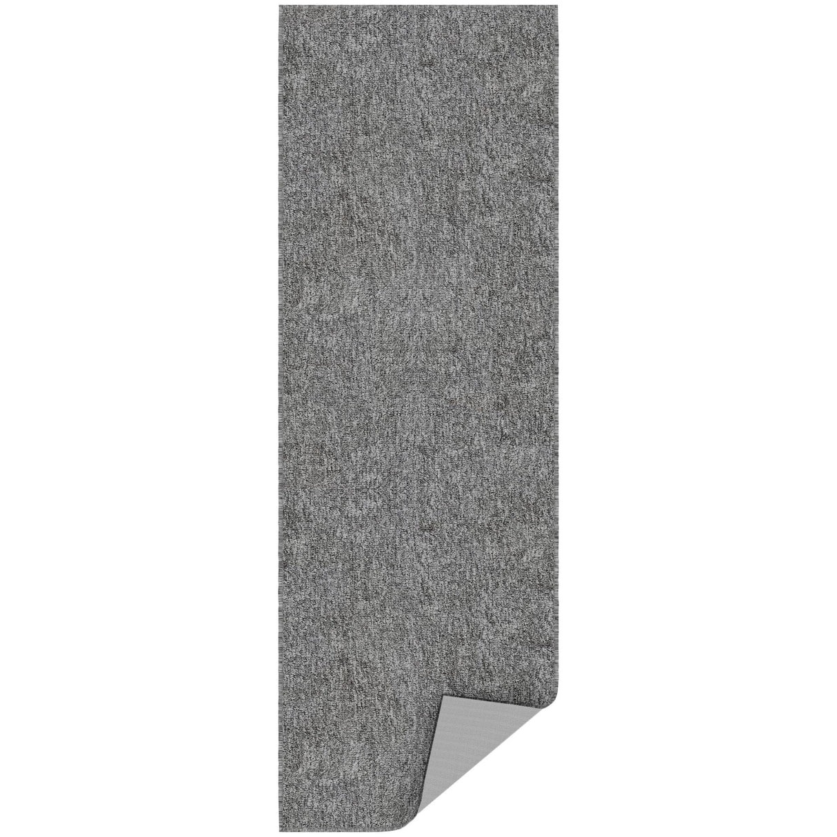 Ottomanson Washable 2x5 Non Slip Runner Rug, Ultra Thin Hallway Rug with Rubber Backing, Solid Design Rug for Kitchen Bedroom or Living Room, Gray, 20" x 59" Ottomanson