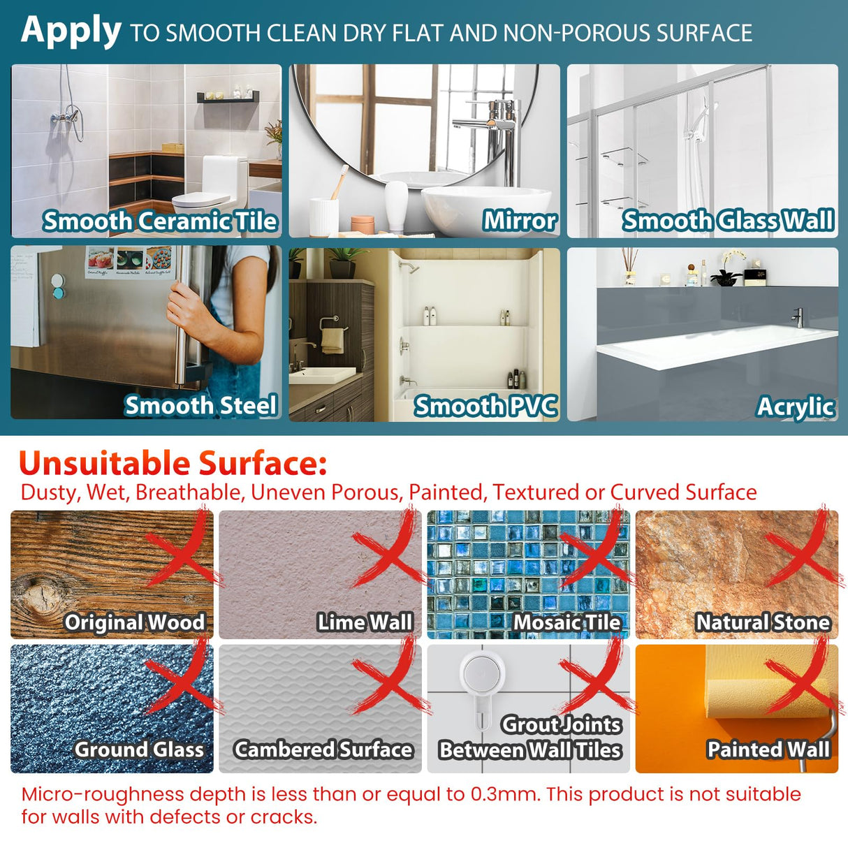 TAILI Shower Caddy Suction Cup 2 Pack, Heavy Duty Bathroom Organizer, Removable Shelves for Inside Shower, Shampoo, Waterproof Suction Plastic Storage for Bathroom Accessories Holder, White TAILI