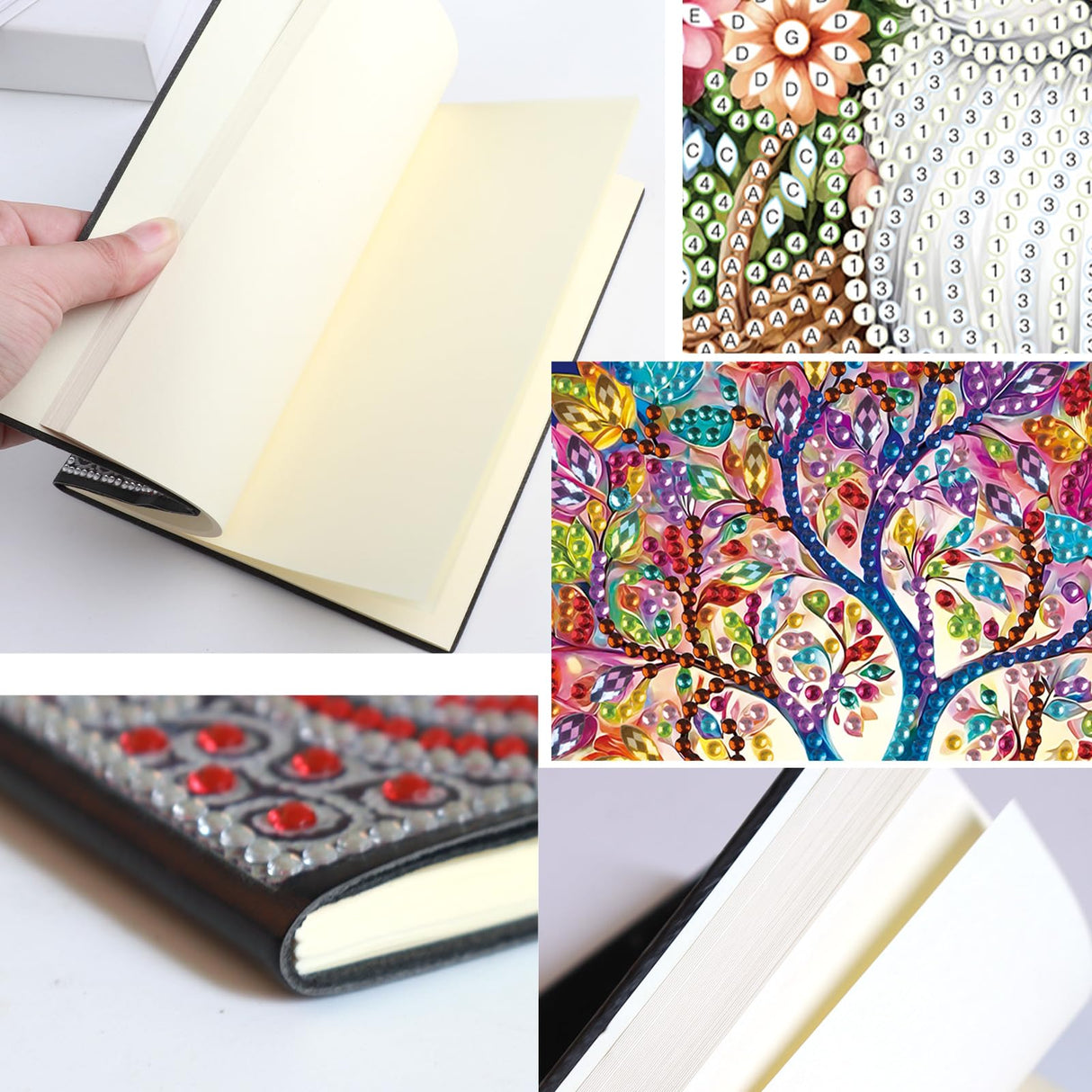 DIY Diamond Painting Notebook Kit, Enchanted World, Special Shaped Diamond Art Notebook Journal Sketchbook for Writing & Drawing Focart