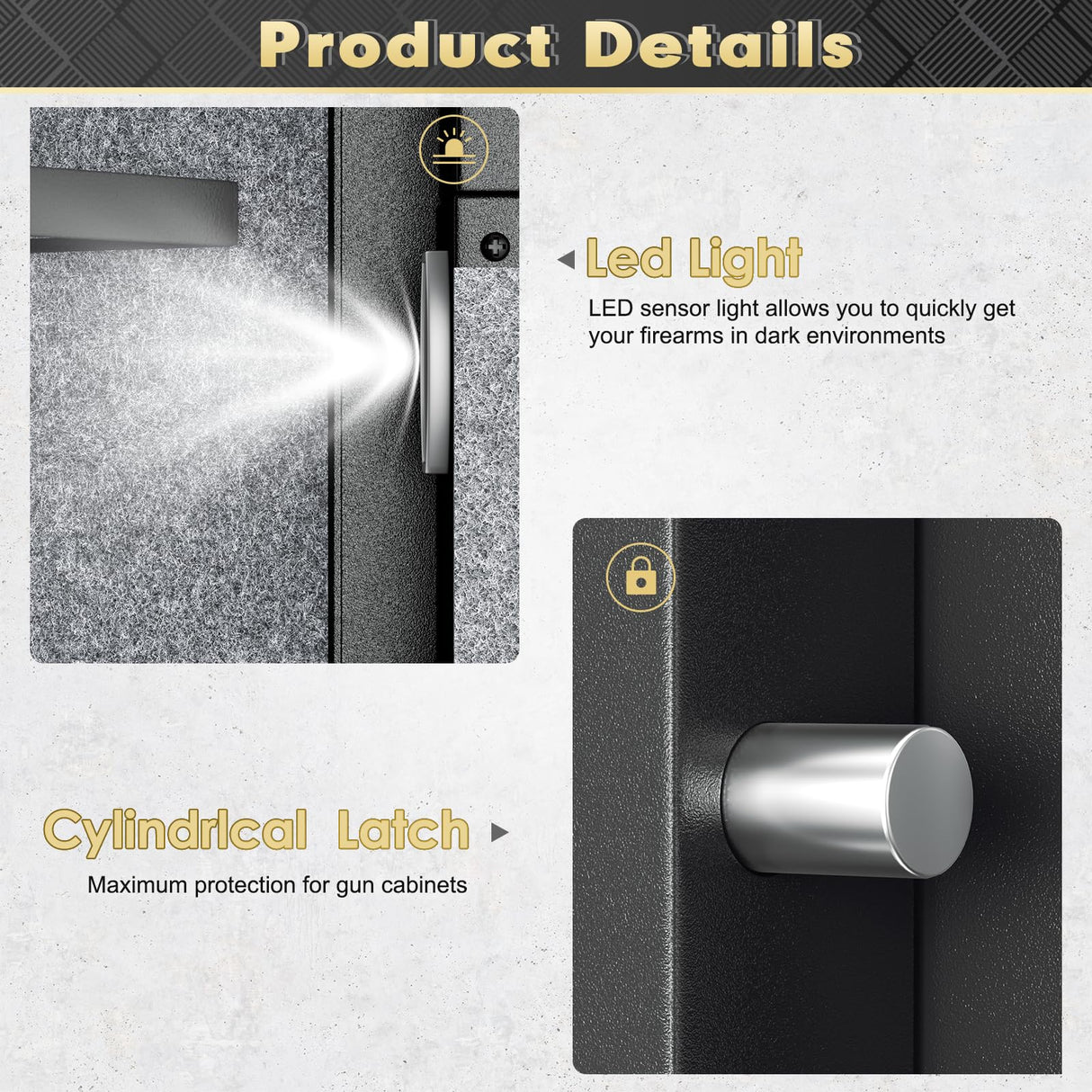 INTERGREAT 4-6 Gun Safes,Gun Safe for Rifles and Pistols,Shotgun Rifle Safe,Gun Safes for Rifle and Shotguns,with Digital Keypad/Removable Shelf for Rifles Safes INTERGREAT