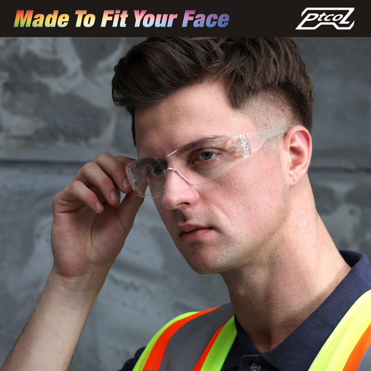 28 Pack Safety Glasses Crystal Clear (Bulk Pack of 24+4) Unisex Anti-Scratch Protective Goggles Impact Resistant Lens Eyewear with ANSI Z87.1 Certified for Construction, Shooting and Laboratory PTCOL